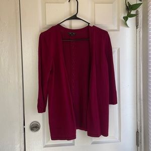 Burgundy x stitch design brand new split back cardigan